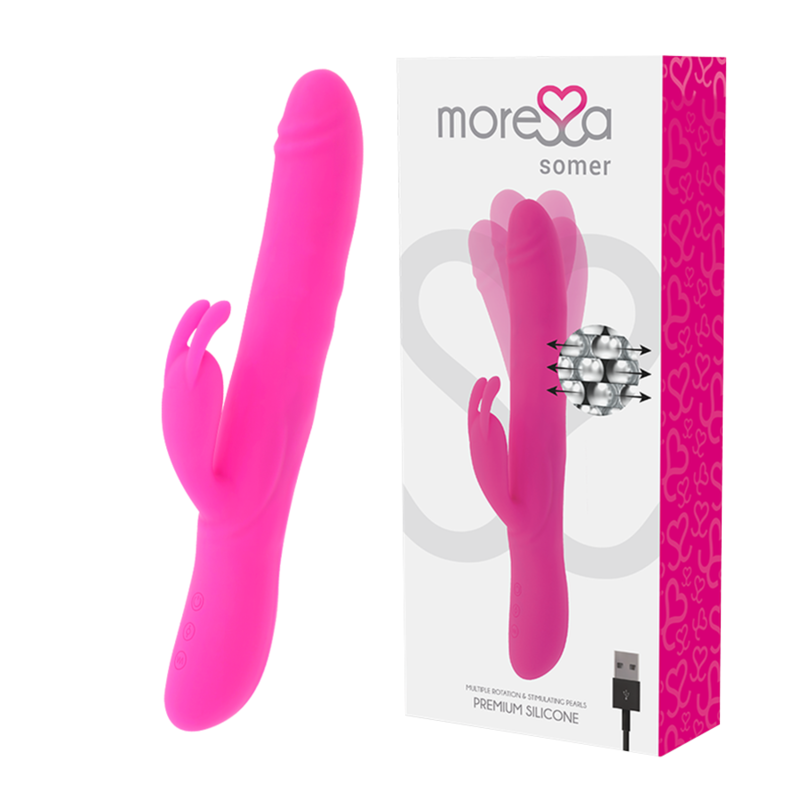 MORESSA - SOMER ROTADOR PERLADO Y POTENTE VIBRACIÓN SILICONA PREMIUM