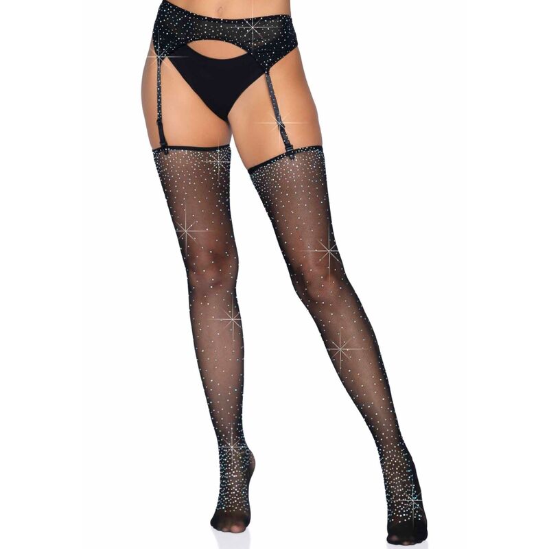 LEG AVENUE - MEDIAS BRILLANTES CON LIGUERO TALLA ÚNICA