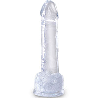 KING COCK - CLEAR PENE REALISTICO CON TESTICULOS 15.2 CM TRANSPARENTE