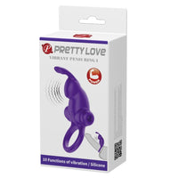 PRETTY LOVE - ANILLO VIBRADOR I CONEJO PARA PENE MORADO