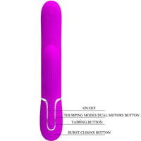 PRETTY LOVE - PERLITA VIBRADOR PUNTO G 3 EN 1 MULTIFUNCIÓN VIOETA