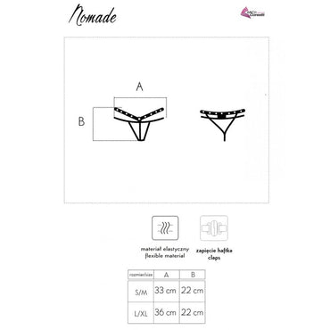 LIVCO CORSETTI FASHION - NOMADE TANGA CROTCHLESS NEGRO