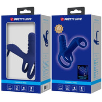 PRETTY LOVE - ELISH ANILLO VIBRADOR CON EXTENSIÓN AZUL