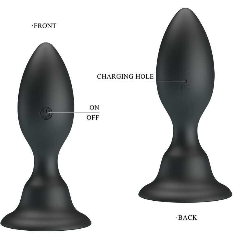 PRETTY LOVE - PLUG ANAL VIBRADOR NEGRO