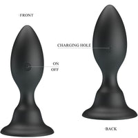 PRETTY LOVE - PLUG ANAL VIBRADOR NEGRO