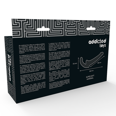 ADDICTED TOYS - DILDO CON ARNÉS SIN SUJECIÓN NEGRO