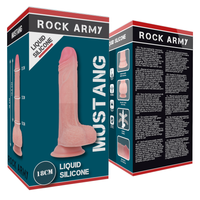 ROCKARMY - MUSTANG DILDO REALISTICO LIQUID SILICONE 18 CM -O- 4.14 CM