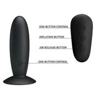 MR PLAY - PLUG ANAL CON VIBRACIÓN NEGRO CONTROL REMOTO