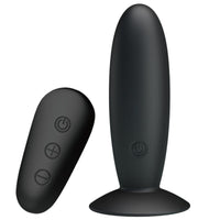 MR PLAY - PLUG ANAL CON VIBRACIÓN NEGRO CONTROL REMOTO