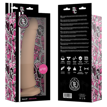DELTA CLUB - DILDO REALISTA NATURAL SILICONA MEDICA 23 CM -O- 4.5 CM