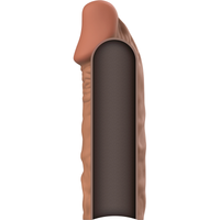 VIRILXL - EXTENSIÓN DE PENE LIQUID SILICONE V5 MARRÓN